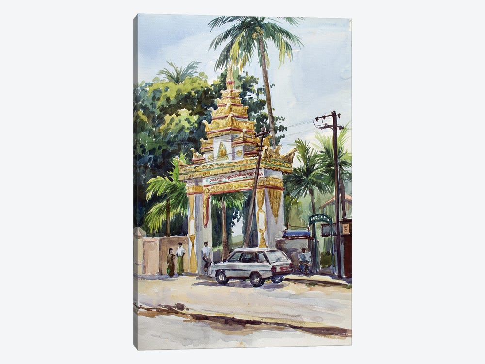 Yangon City Street by CountessArt 1-piece Canvas Artwork