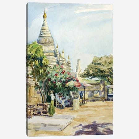 Yangon Market At The Pagoda Entrance Canvas Print #HDV305} by CountessArt Art Print