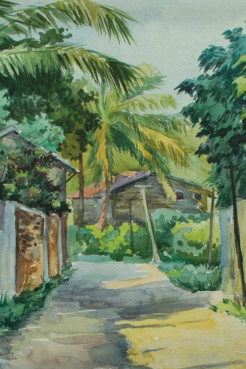 Yangon Narrow Street by CountessArt wall art