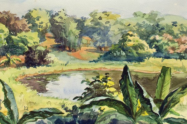 Burma (Myanmar): Yangon Pond by CountessArt