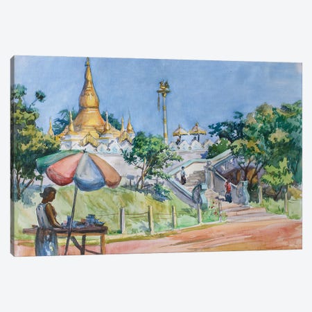 Yangon Street Vendor Canvas Print #HDV313} by CountessArt Canvas Print