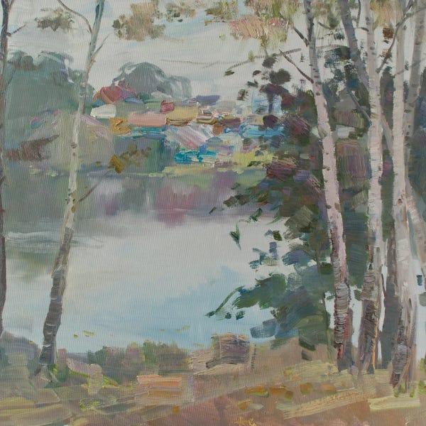 Pastel Impressionism: Glieam Of Aunumn Murom Town by CountessArt