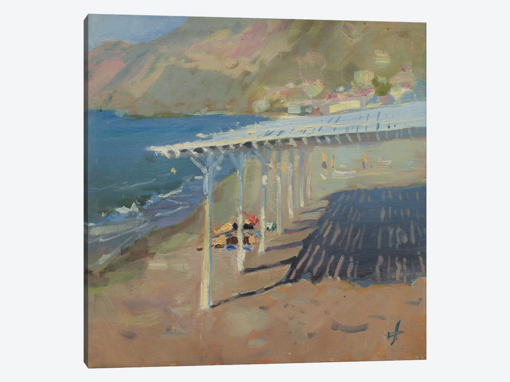 First Spring Bathers On The Beach by CountessArt 1-piece Canvas Artwork