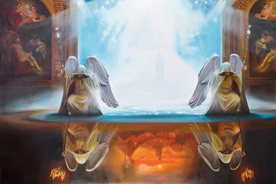 The Angels Of Above And Underworld by CountessArt framed wall art