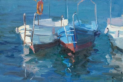 Pleasure Boats Of Balaklava by CountessArt framed wall art