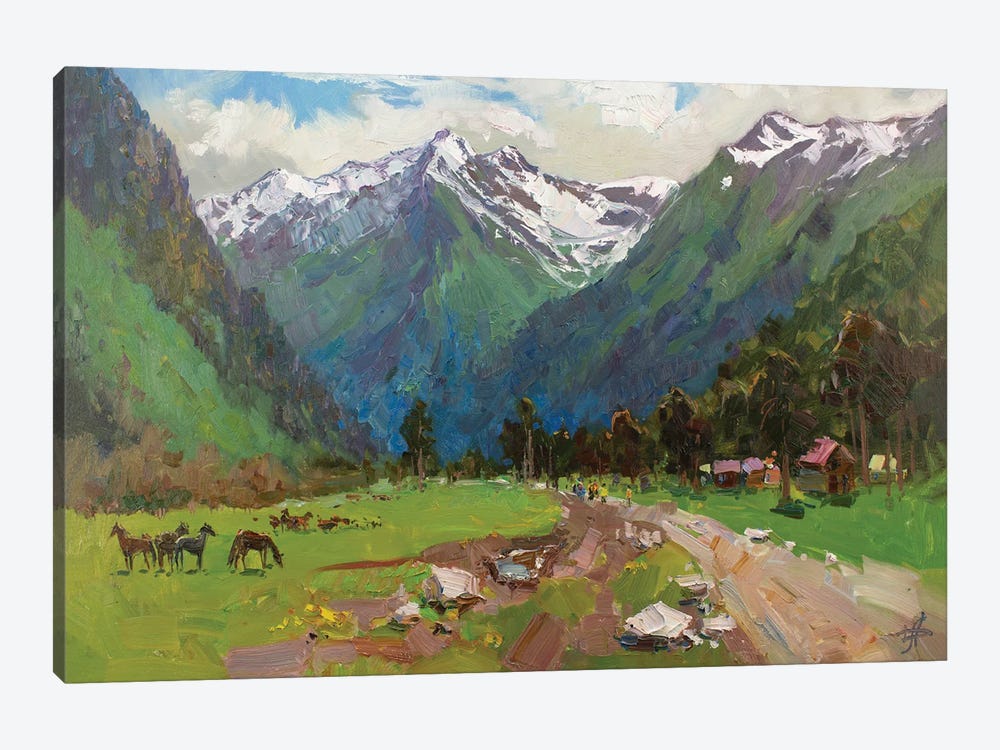 Arkhyz. In The Mountains by CountessArt 1-piece Canvas Print