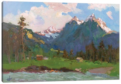 Arkhyz. The Mountain River Canvas Art Print - CountessArt