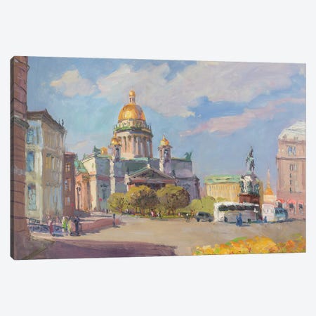 Saint Isaac Cathedral. Saint-Petersburg. Russia Canvas Print #HDV356} by CountessArt Canvas Art