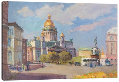 Saint Isaac Cathedral. Saint-Petersburg. Russia Canvas Art Print - Russia Art