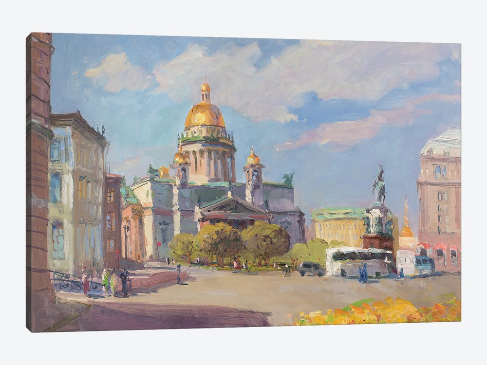 Saint Isaac Cathedral. Saint-Petersburg. Russia by CountessArt 1-piece Canvas Print