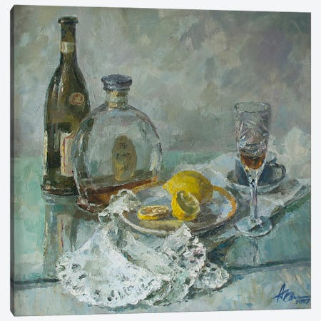 Still Life With Wineglass Canvas Print #HDV374} by CountessArt Canvas Art
