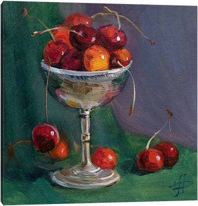 Cherries Canvas Art Print - CountessArt