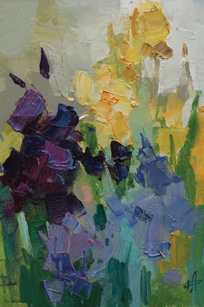 Textured Florals: Irises by CountessArt