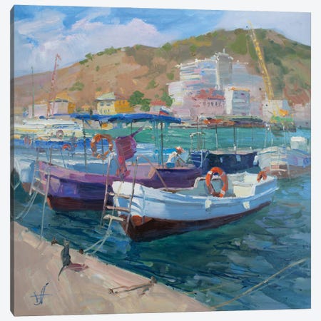 Boats Canvas Print #HDV393} by CountessArt Canvas Art Print