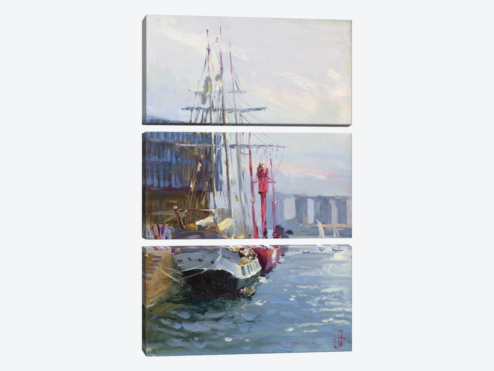 Le Havre Grand Regatta France by CountessArt 3-piece Canvas Art Print