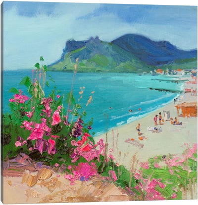 Koktebel Bay Canvas Art Print - Mountain Art