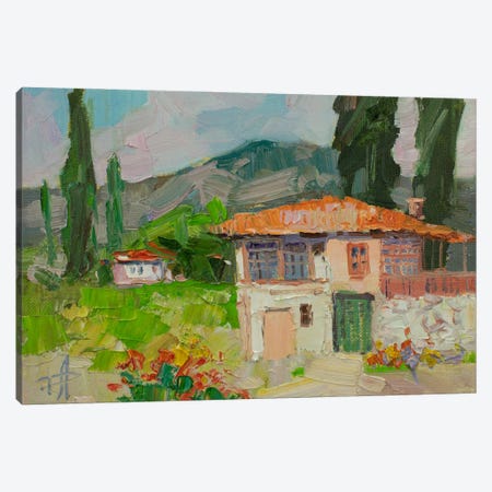 House In The Mountain Canvas Print #HDV408} by CountessArt Art Print