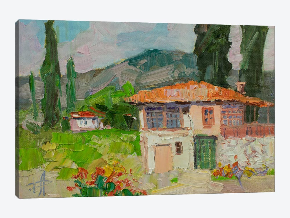 House In The Mountain by CountessArt 1-piece Canvas Print