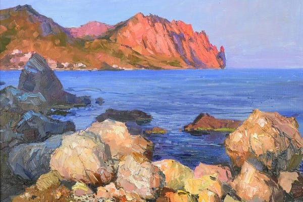 CountessArt: Evening View To The Karadag Mountain by CountessArt