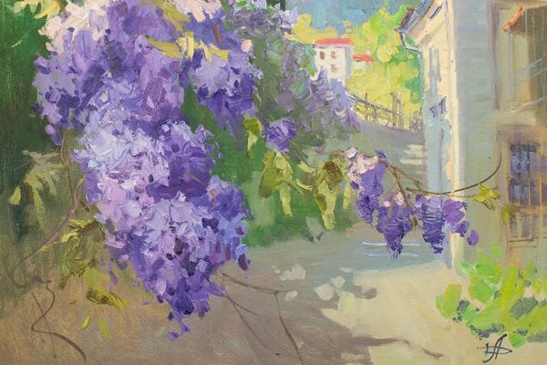 Wisterias: Blossoming Wisteria by CountessArt