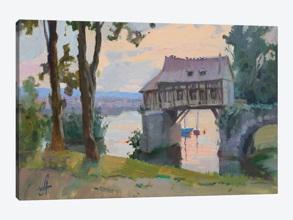 Old Mill Vernon France by CountessArt 1-piece Canvas Art