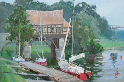 Old Mill Vernon France by CountessArt canvas print