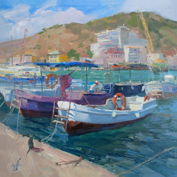 Harbors: Pleasure Boats On Moorage by CountessArt