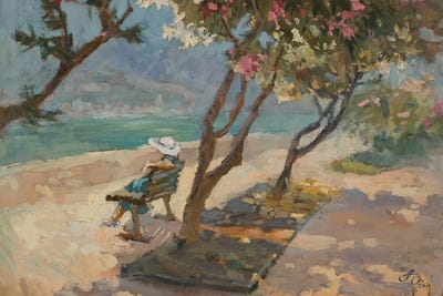 Oleanders In Kotor Montenegro by CountessArt art print