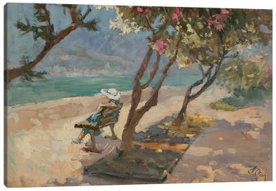 Oleanders In Kotor Montenegro Canvas Art Print - Montenegro