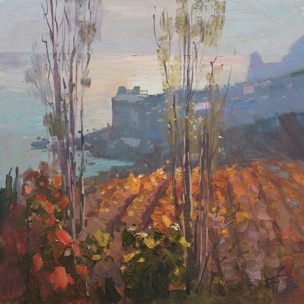 Vineyards: Autumn Vineyard by CountessArt