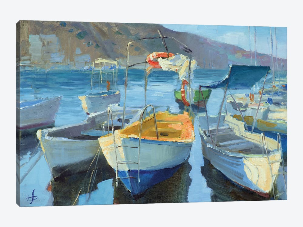 Pleasue Boats Balaklava by CountessArt 1-piece Canvas Art Print