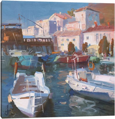 Pleasure Boats Canvas Art Print - Cottagecore Goes Coastal