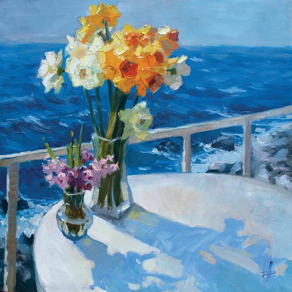 CountessArt: Seaside Spring Still Life by CountessArt