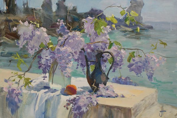 Still Life With Blossomed Wisteria Gurzuf