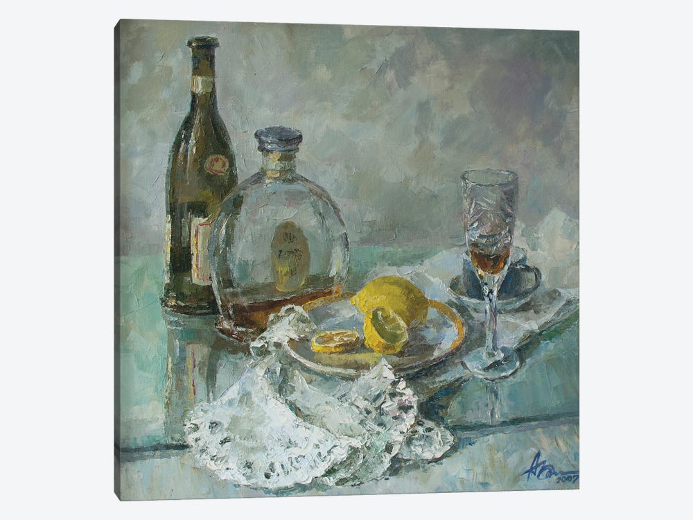 Stilllife With Wineglass by CountessArt 1-piece Canvas Artwork