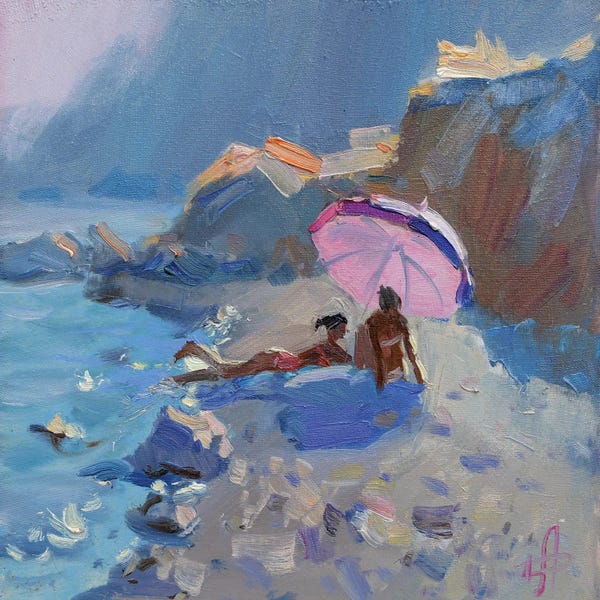 Pastel Impressionism: Bathers by CountessArt