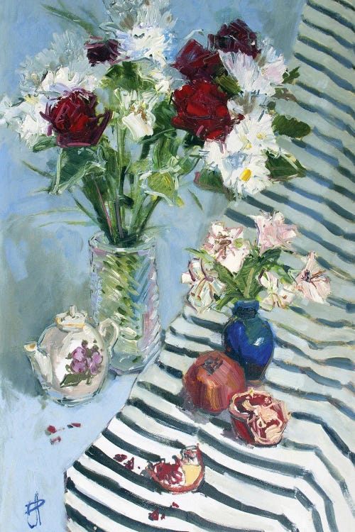 Vases and Pomegranate