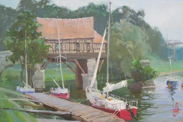 Yachts: Vernon Yachts Near Old Mill France by CountessArt