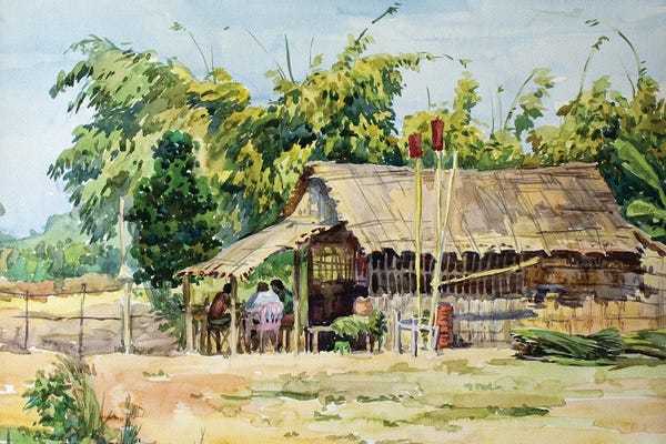 CountessArt: Village Cafe by CountessArt