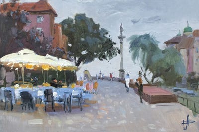 Warsaw Evening In The Old Town by CountessArt framed wall art