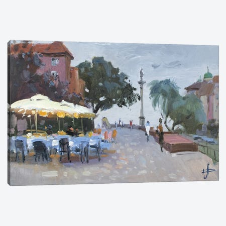 Warsaw Evening In The Old Town Canvas Print #HDV77} by CountessArt Art Print
