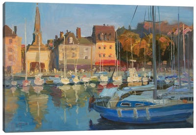 Yachts Honfleur France Canvas Art Print - CountessArt
