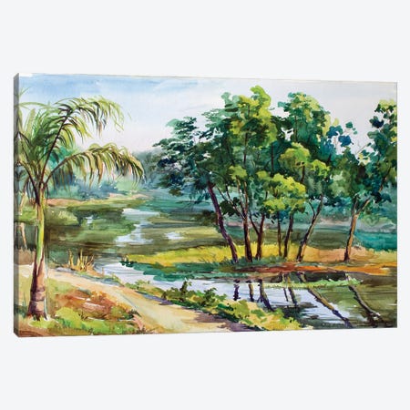 Yangon Riverside Canvas Print #HDV82} by CountessArt Art Print