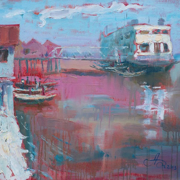 Burma (Myanmar): Yangon seaport by CountessArt