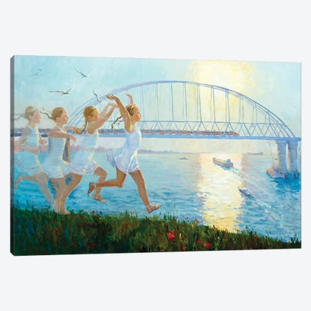 5 Hello The Sea, Hello The Sun Canvas Print #HDV86} by CountessArt Canvas Wall Art