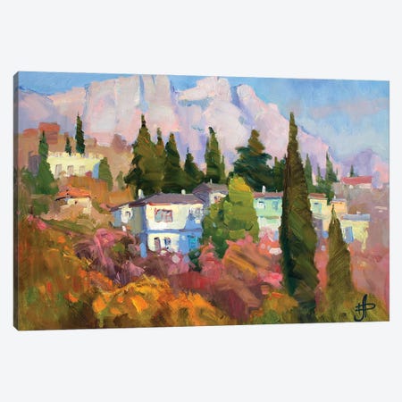 Alupka At The Foot Of Ai-Petry Canvas Print #HDV88} by CountessArt Art Print
