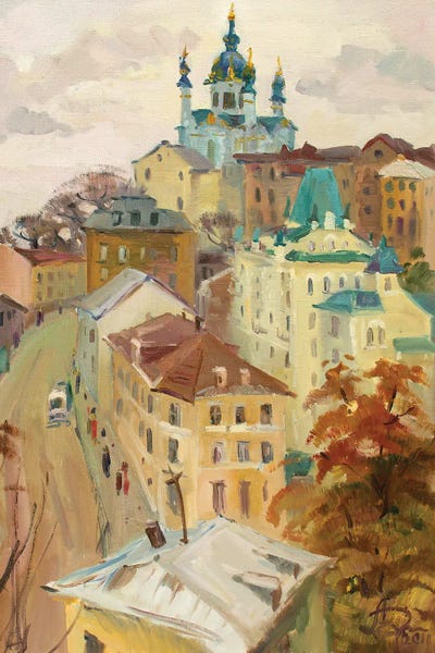 Kyiv. Andrew’s Descent by CountessArt art print