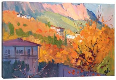Autumn Evening In Alupka Canvas Art Print
