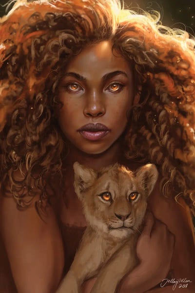 Lioness by Hillary D Wilson canvas print