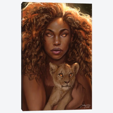 Lioness Canvas Print #HDW16} by Hillary D Wilson Canvas Art